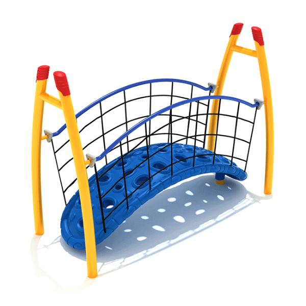 PGS015 - Floating Playground Bridge with Curved Post - Ages 2 to 12 Yrs. - Primary