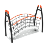 PGS015 - Floating Playground Bridge with Curved Post - Ages 2 to 12 Yrs. -  Orange, Black, White