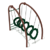 PGS016 - Floating Tunnel Crawl Climbing Playground Equipment - Ages 5 to 12 Yrs. - Green on Brown
