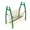 	PGS017 - Net Playground Bridge with Curved Post - Ages 5 to 12 Yrs. -  Yellow on Green