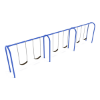 PSW007WS - 3 Bay with 6 Belt Seats - 8 Ft. High Elite Arched Post Swing Set - Primary