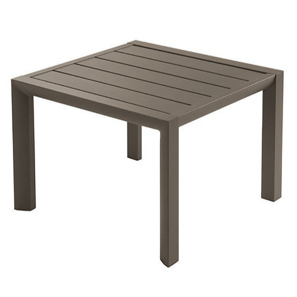 20" Sunset Square Aluminum Side Table - Fusion Bronze
