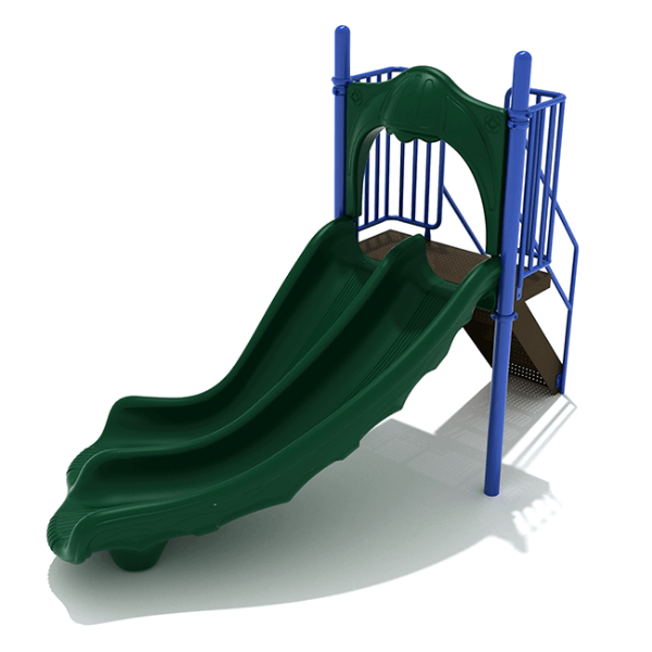 PSL014 - 4 Foot Double Right Turn Playground Slide - Ages 2 to 12 Yrs.