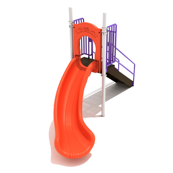 PSL015 - 4 Foot Single Left Turn Playground Slide - Ages 2 to 12 Yrs.
