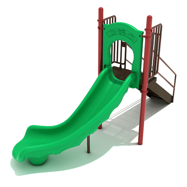 PSL016 - 4 Foot Single Right Turn Playground Slide - Ages 2 to 12 Yrs.