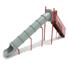 PSL024 - 8 Foot Straight Tube Playground Slide - Ages 5 to 12 Yrs. - Gray