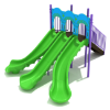 PSL025 - 5 Foot Triple Split Playground Slide - Ages 2 to 12 Yrs. - Green