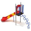 PSL032 - 5 Foot Single Left Turn Sectional Playground Slide with Snake Climber - Ages 5 to 12 Yrs. - Back