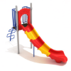 PSL032 - 5 Foot Single Left Turn Sectional Playground Slide with Snake Climber - Ages 5 to 12 Yrs. - Front
