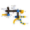 PKP217 - Galveston Commercial Playground Equipment - Ages 5 to 12 Yrs. - Primary Top