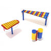 PMC005 - Rhythm Group of Three Musical Playground Equipment - Ages 2 to 12 Yrs. - Primary