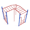 PTC002 - 90-Degree Straight Rung Horizontal Ladder Playground Monkey Bars - Ages 5 to 12 Yrs. - Red