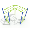 PTC002 - 90-Degree Straight Rung Horizontal Ladder Playground Monkey Bars - Ages 5 to 12 Yrs. -  Lime Green