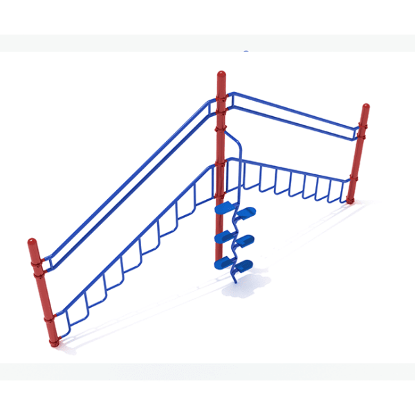 PTC019 - Mountain Playground Climber - Ages 5 to 12 yr - Blue on Red