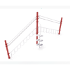 PTC019 - Mountain Playground Climber - Ages 5 to 12 yr - White on Red