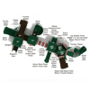 PTH006 - Lizzy Lizard Commercial Playground Equipment - Ages 5 to 12 yr - Top Details