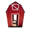47505 - R-Town Barn Playground Playhouse - Ages 2 to 5 yr - Front