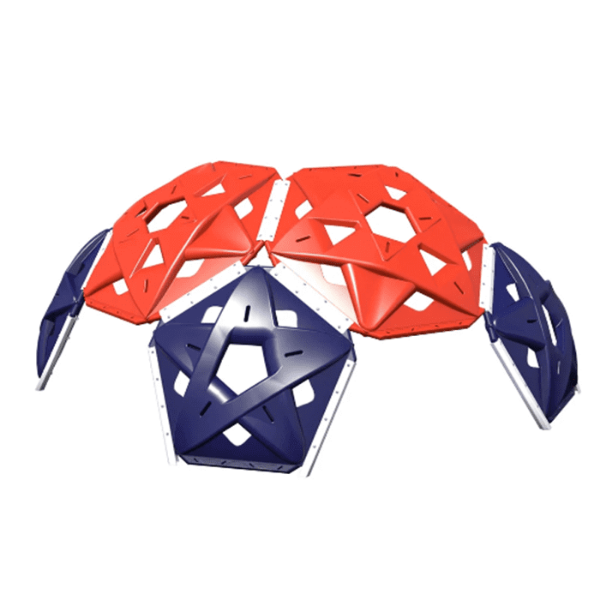 87000014XX - Half Arch Matrix Plastic Climbing Dome - Ages 5 to 12 yr - Red on Purple