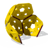 87000026XX - Mini Half Matrix Plastic Climbing Dome - Ages 5 to 12 yr - Brown on Yellow