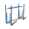 	AFR0105XX - 8 Foot Loop Rung Overhead Ladder Outdoor Gym Equipment for Kid - Ages 5 to 12 Years - Blue on Grey