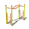 AFR0115XX - Wavy Straight Rung Overhead Playground Monkey Bars - Ages 5 to 12 yr