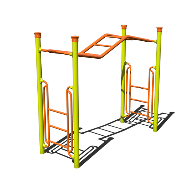 AFR0115XX - Wavy Straight Rung Overhead Playground Monkey Bars - Ages 5 to 12 yr
