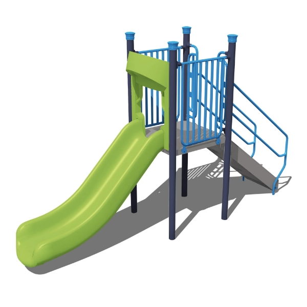 AFR0226XX - Straight Single 3 Ft. Deck Freestanding Playground Slide - Ages 2 to 5 yr