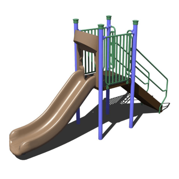 AFR0227XX - Straight Single 4 Ft. Deck Freestanding Playground Slide - Ages 5 to 12 yr