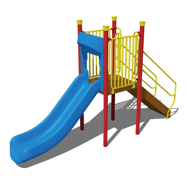 AFR0229XX - Straight Single 6 Ft. Deck Freestanding Playground Slide - Ages 5 to 12 yr