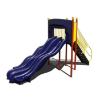 AFR0249XX - Alpine Thunder Triple Freestanding Playground Slide - Ages 5 to 12 yr - Front
