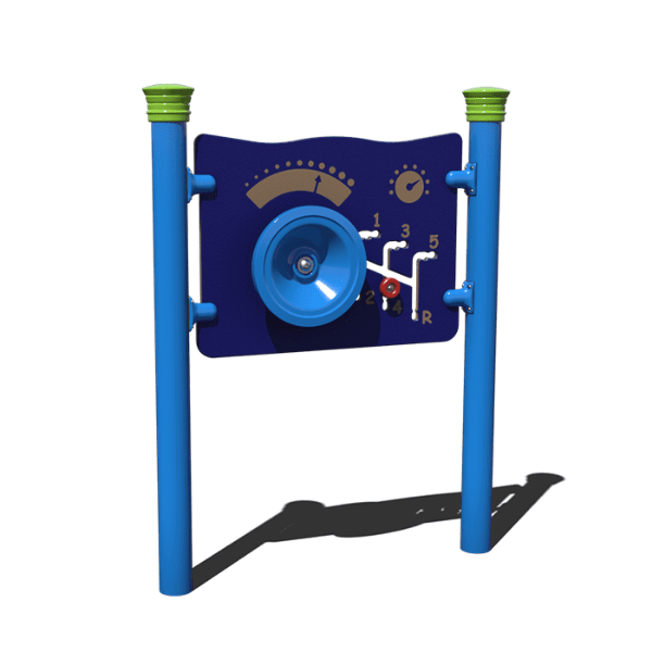 AFR0260XX - Half Drive Shift Freestanding Playground Play Panel - Ages 2 to 12 yr - Blue