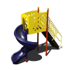 AFR0268XX - Open 6 Ft. Deck Spiral Playground Slide - Ages 5 to 12 yr -  Front