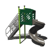 AFR0268XX - Open 6 Ft. Deck Spiral Playground Slide - Ages 5 to 12 yr - Side2