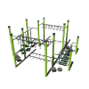 CW5-0089 - Super Square Commercial Playground Equipment - Ages 5 to 12 yr - Lime Green and Tan - Back