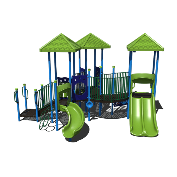 CW-0013 - Triple Top Commercial Playground Equipment - Ages 2 to 5 yr - Front