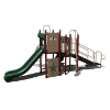 CW-0015 - Milkyway Getaway Commercial Playground Equipment - Ages 2 to 12 yr - Brown - Front