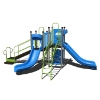 CW-0015 - Milkyway Getaway Commercial Playground Equipment - Ages 2 to 12 yr - Blue - Back