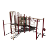 CW-0016-2 - Little Firefighter Trainer Commercial Playground Equipment - Ages 5 to 12 yr - Back - Brown