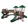 CW-0019 - Curious Cat Castle Commercial Playground Equipment - Ages 5 to 12 yr - Front - Brown