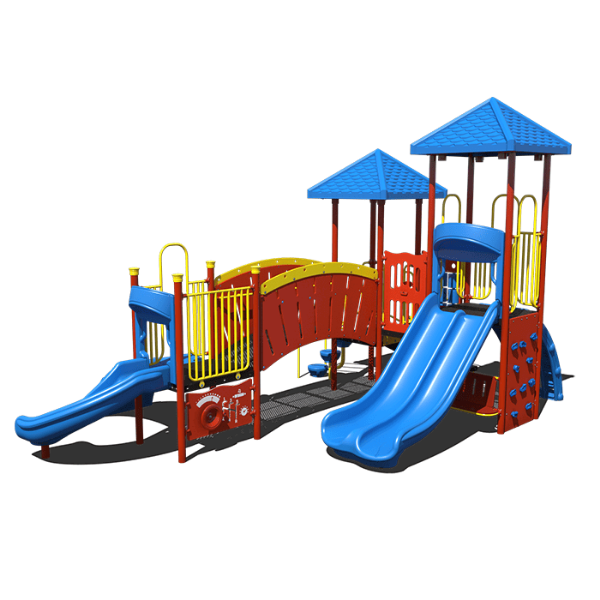 CW-0027 - Fun Fortress Commercial Playground Equipment - Ages 2 to 12 yr - Front