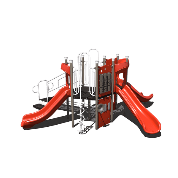 CW-0041  - Tri Slide Commercial Playground Equipment - Ages 2 to 5 yr - Front