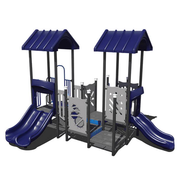 CW-0069 - Twin Tops Commercial Playground Equipment - Ages 2 to 5 yr - Front