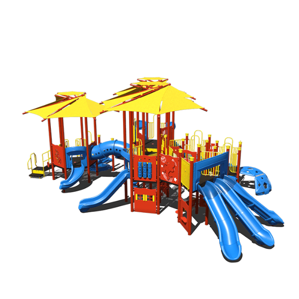 CW-0087 - Slide Safari Commercial Playground Equipment - Ages 5 to 12 yr - Front Circus