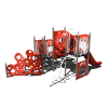 CW-0088 - Swamp Slide Commercial Playground Equipment - Ages 5 to 12 yr - Back Red