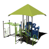 CW-0091 - Under and Over Commercial Playground Equipment - Ages 2 to 12 yr - Back