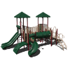 CW-0093 - Four Corner Commercial Playground Equipment - Ages 2 to 12 yr - Forest Front