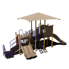 CW-0095 - Joyful Jungle Commercial Playground Equipment - Ages 2 to 12 yr - Back - Tan