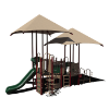 CW-0096 - Sky High Commercial Playground Equipment - Ages 2 to 12 yr - Forest Back