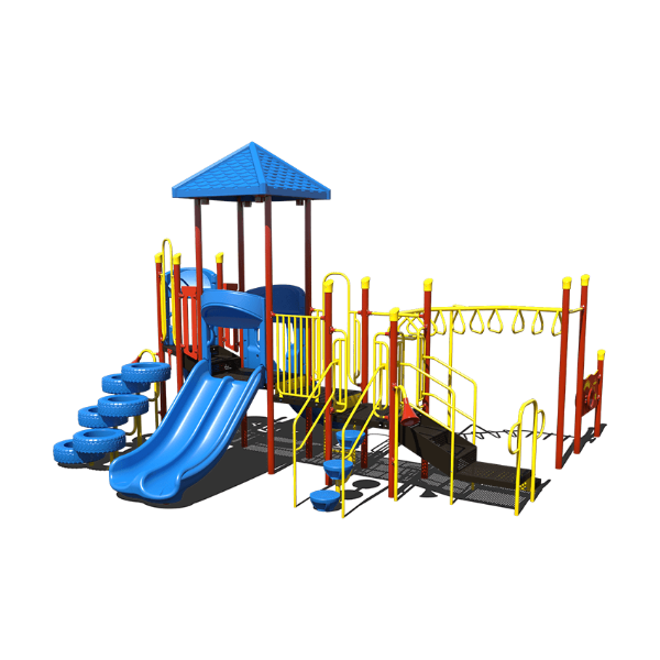 PS3-71103 - Obstacle Course Commercial Playground Equipment - Ages 5 to 12 yr - Front