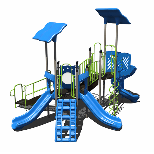 PS3-72329 - Sunbeam Slide Commercial Playground Equipment - Ages 5 to 12 yr - Front - Spring Storm